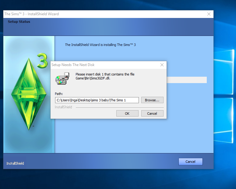 The Sims 3: The Complete Collection, Setup Needs The Next Disk