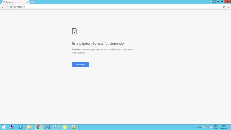 [AJUDA]ERRO ISS localhost não consegue atender a esta solicitação no momento. HTTP ERROR 500 Hahahh10