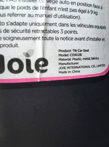 siege auto tilt joie