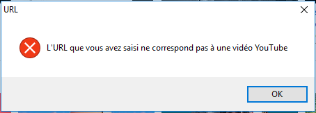 windows - Application YouTube pour Windows Erreur10