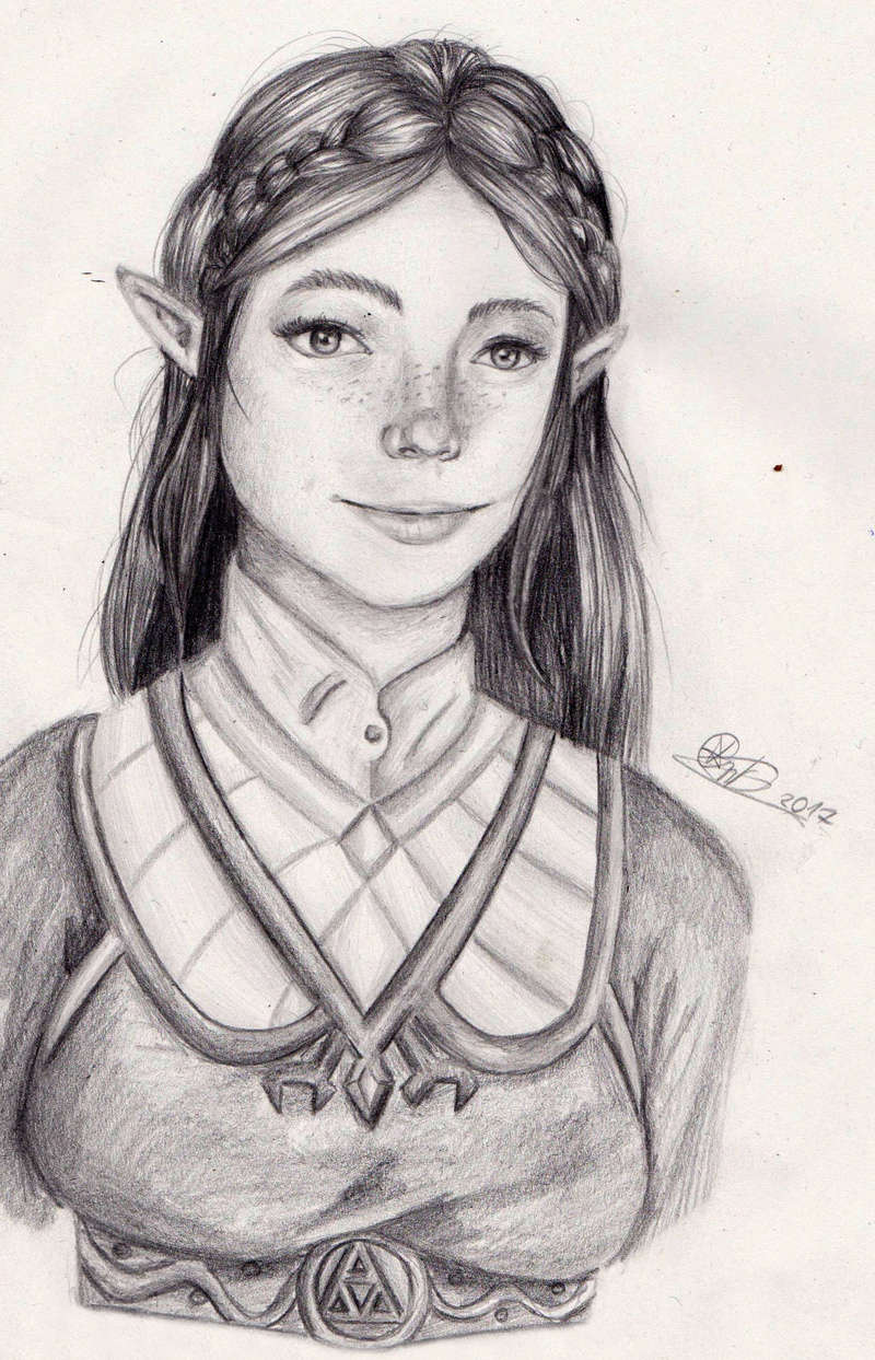 [Graphite] Portrait zelda BOTW Zelda_10