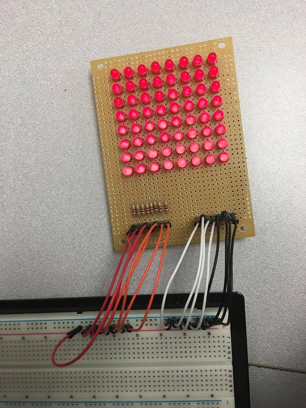 How to build your own LED matrix 8x8-le10