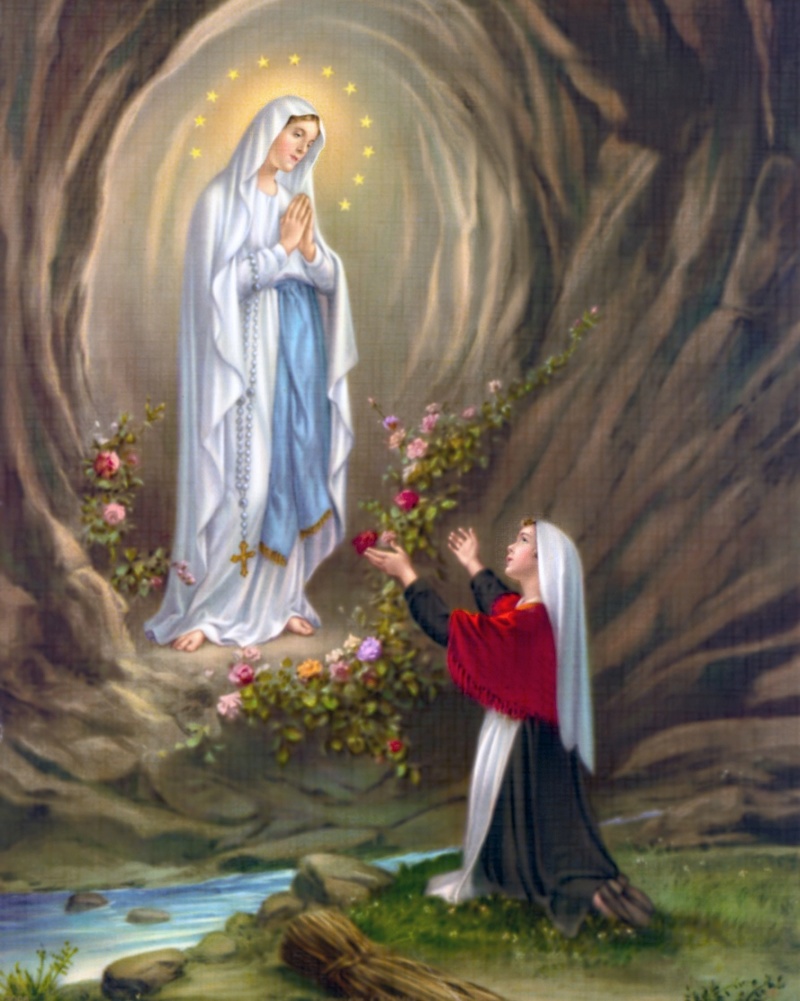 Apparition à La Vierge à Lourdes - 11 février 1858 Bernad10