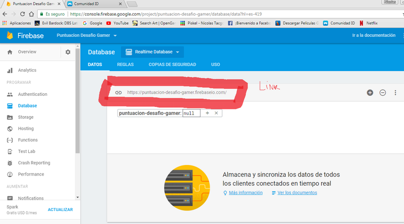 Firebase error, ranking online Tabla411