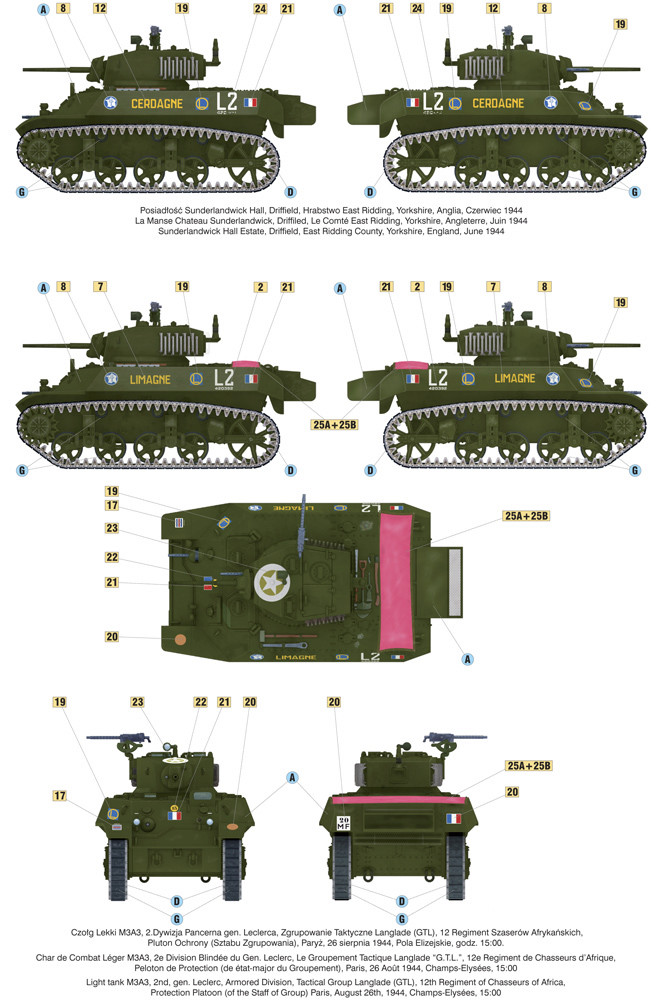 M5 Stuart - M3A3 "STUART" Peloton de Protection GTL (Mirage Hobby 726068) 72608711