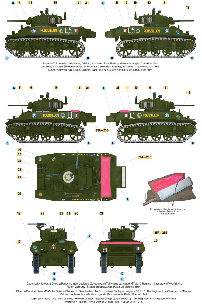 M5 Stuart - M3A3 "STUART" Peloton de Protection GTL (Mirage Hobby 726068) 72608712