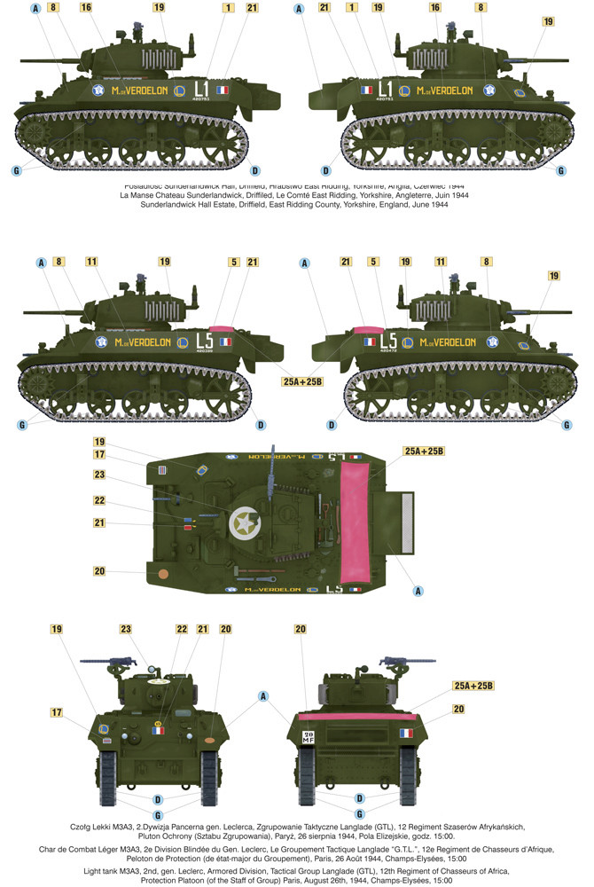 M5 Stuart - M3A3 "STUART" Peloton de Protection GTL (Mirage Hobby 726068) 72608713