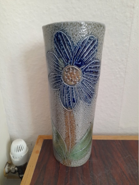 Salt glazed stoneware vase for ID - Westerwald or Portugal  20220320