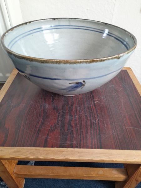Large stoneware studio bowl for ID  20220818