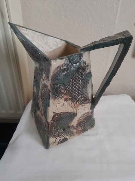 Cubist style stoneware jug for ID 20220826