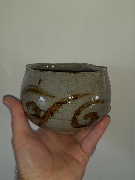 Stoneware bowl, J.Leach, M. de Trey - John Warren?  20230223