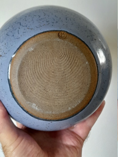 Stoneware vase with impressed JC mark. 20230514