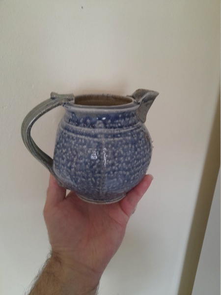 Salt glazed stoneware jug - Barry Huggett  20240514