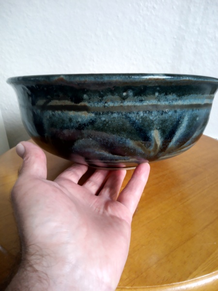 Stoneware bowl for ID - WP mark - Hughes, Wilan Pottery  Img_2086