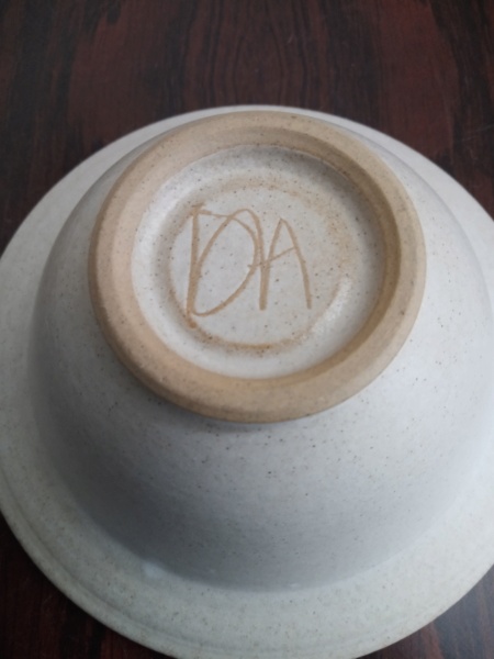 Stoneware bowl, DA mark - David Hilton  Img_2433