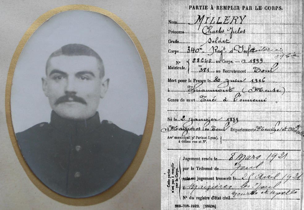 Cadre du Soldat MILLERY Charles 340ème RI, mort pour la France à Verdun Cadre_26