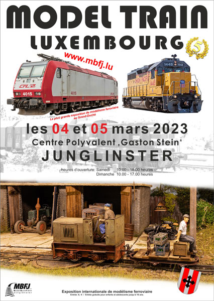« Model Train Luxembourg » la grande exposition internationale de modélisme ferroviaire (04 et 05 mars 2023) Plakat11