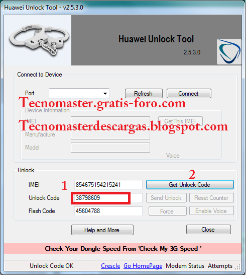 para - Herramienta para liberar módem huawei del año 2012 641d2q10