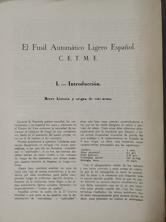 EL FUSIL AUTOMÁTICO LIGERO ESPAÑOL C.E.T.M.E Separata del tomo séptimo del Diccionario Enciclopédico de la Guerra dirigido por el General López-Muñiz  Marzo 1960 Img_2015