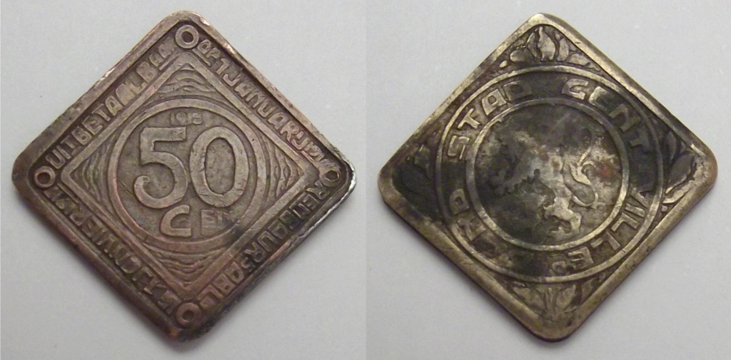 50 centimes Gand - Gent - 1915 German occupation WWI Cara_y12