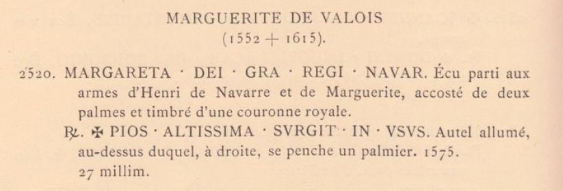 Jeton desgastado de Margarita de Valois Rouyer10