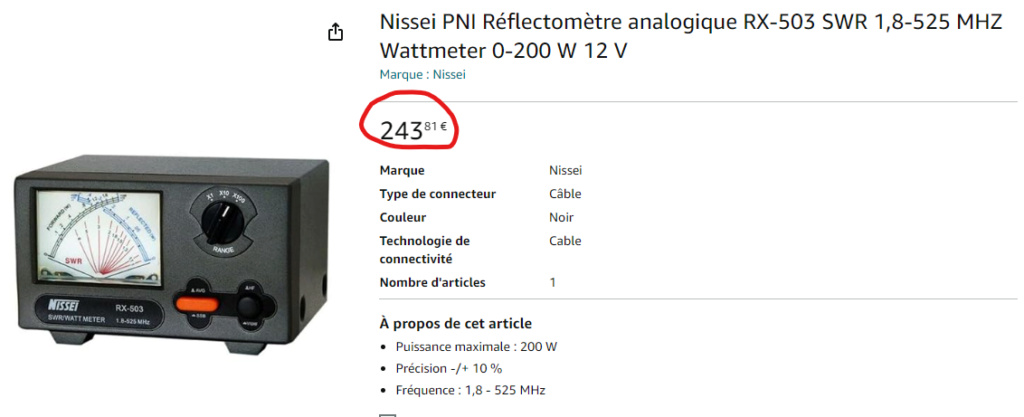 Nissei RX-503 SWR 1.8-525 MHZ (Réflectomètre Analogique) Nissei11