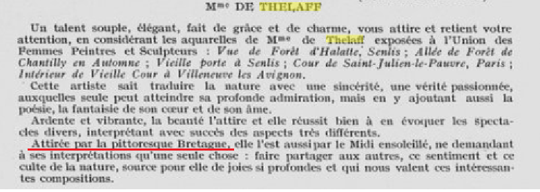 Aquarelle de 1902 signée et située à Forêt d'Huelgoat de Mme de THELAFF ? Thzola11