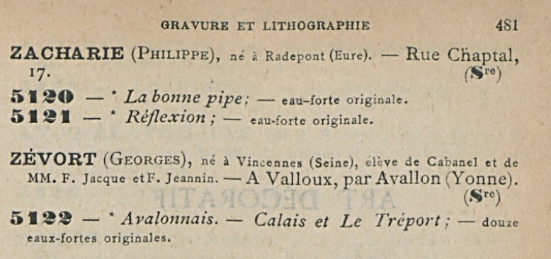 Gravure eau forte de Valloux signée Georges Zevort (1863 - 1933) Zevort10