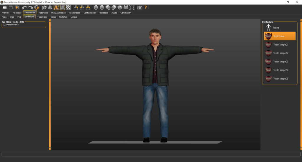 MAKEHUMAN - Programa libre para crear modelos de personajes en 3d Screen21