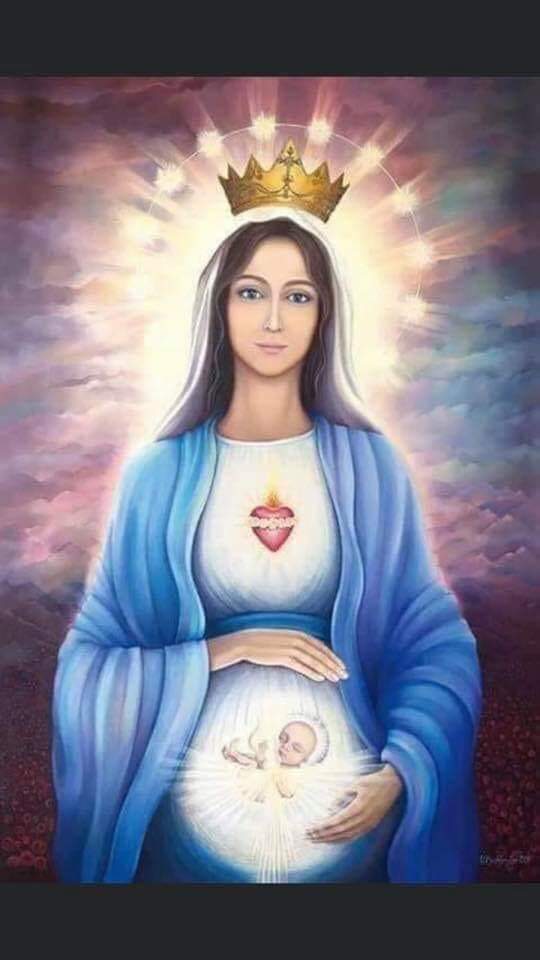 Tres belle image de la Vierge Marie Notre maman du Ciel et Notte Reine  Img-2036