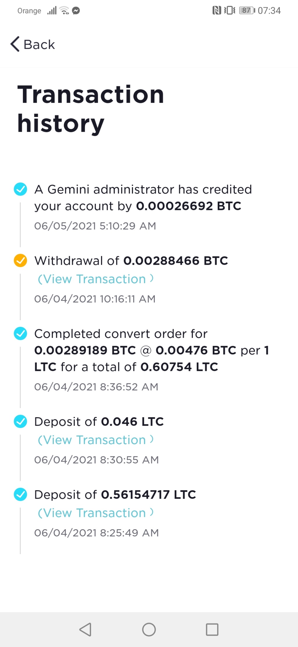 Gemini 10$ promocja identyczna jak Bitstamp Screen25