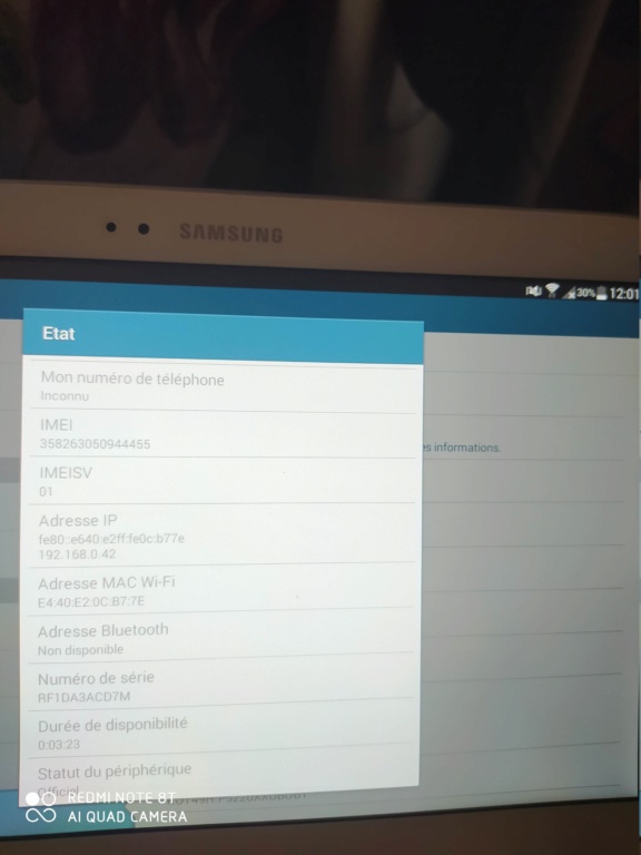 samsung - Déblocage Samsung Galaxy tab 15945410