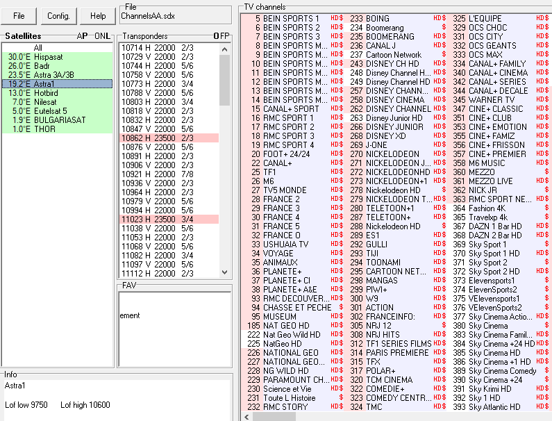 برنامج تعديل القنوات لجهاز SAMSAT 6200 4K 0113