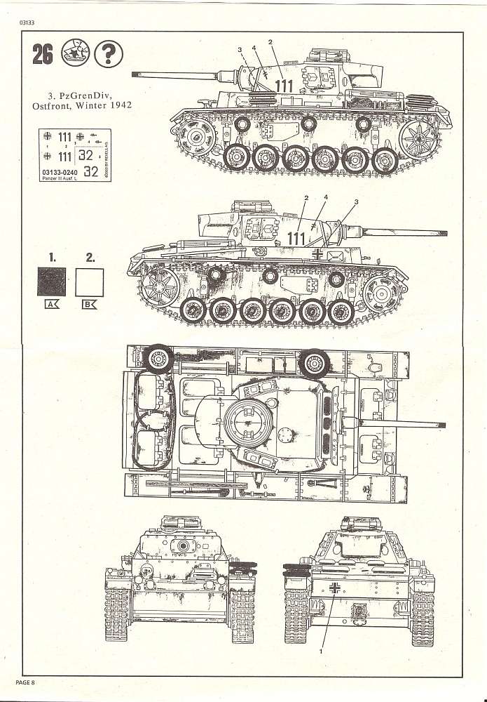 [Revell]         Pz Kpfw  III  Ausf.L      ( FINI ) R-0610