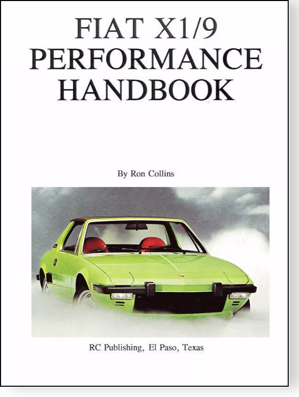 Fiat x19 performance handbook by Ron Collins _temp110