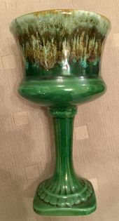 Charity Request, green chalice or pedestal bowl number 622 Pot110