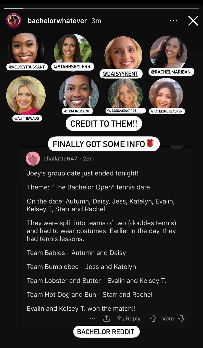 Bachelor 28 - Joey Graziadei - Filming Schedule - NO Discussion - *Sleuthing Spoilers* 116