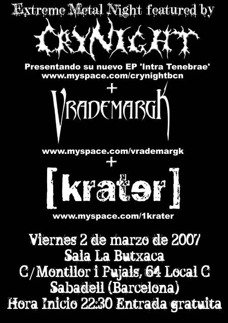 02/03/07 Crynight + Vrademargk + Krater à Sabadell ESP Extrem10