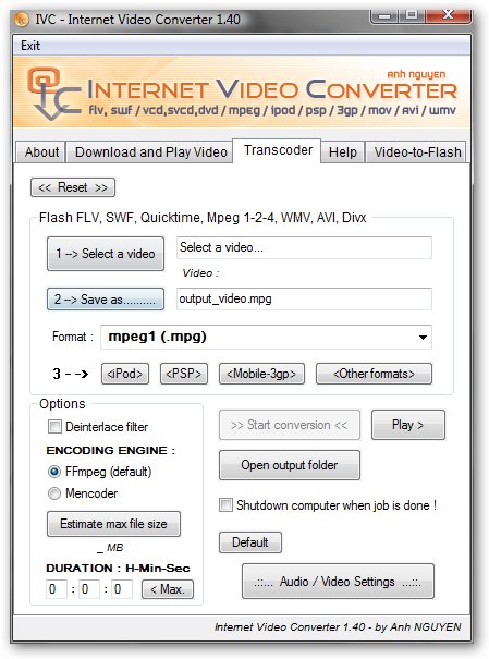 Internet Video Converter Ivc110