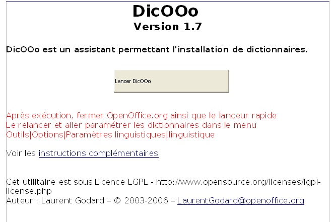 OpenOffice - Tutorial installation Dictonnaire Franais 3_dico10