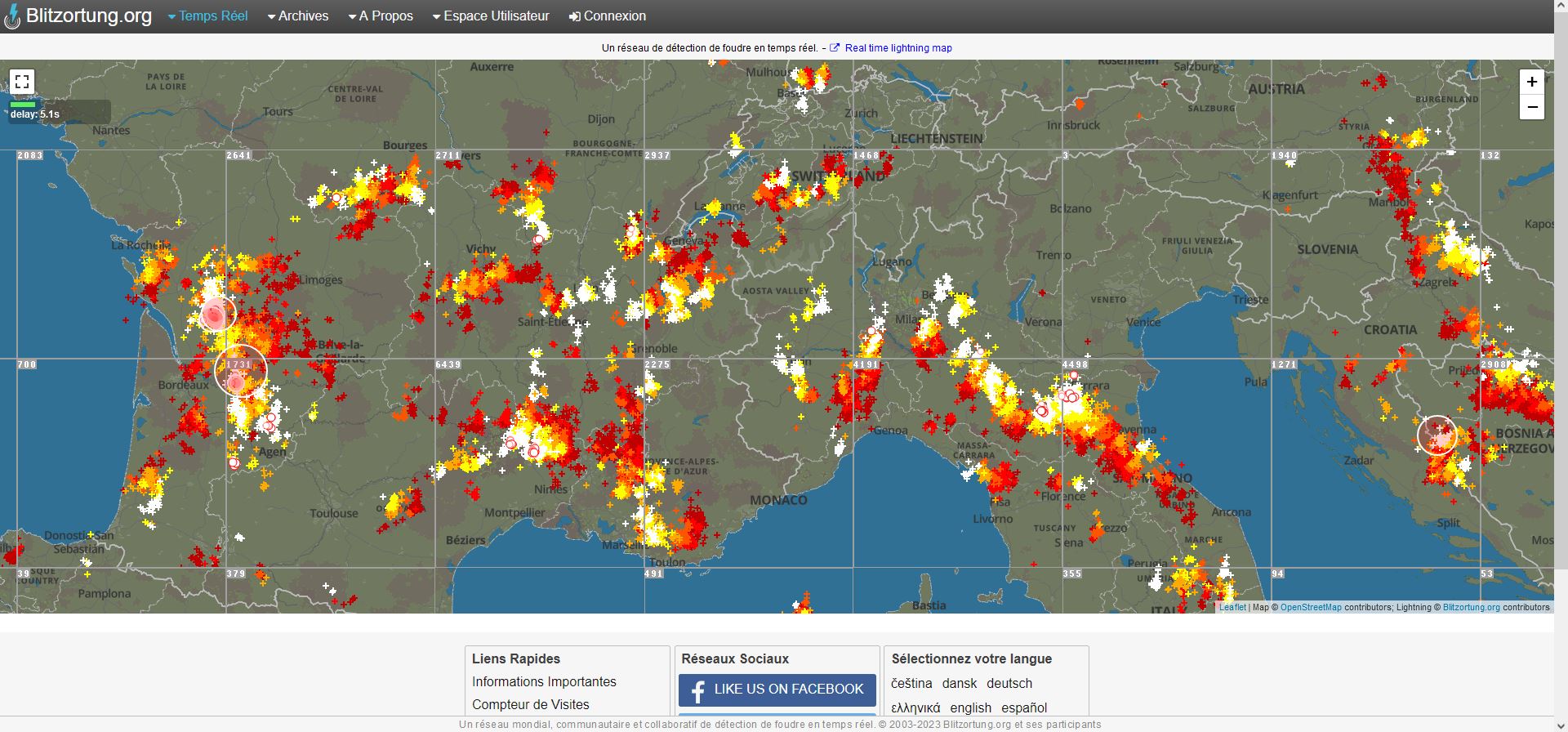 Cartographie en temps réel des orages avec map.blitzortung.org Tsge4273