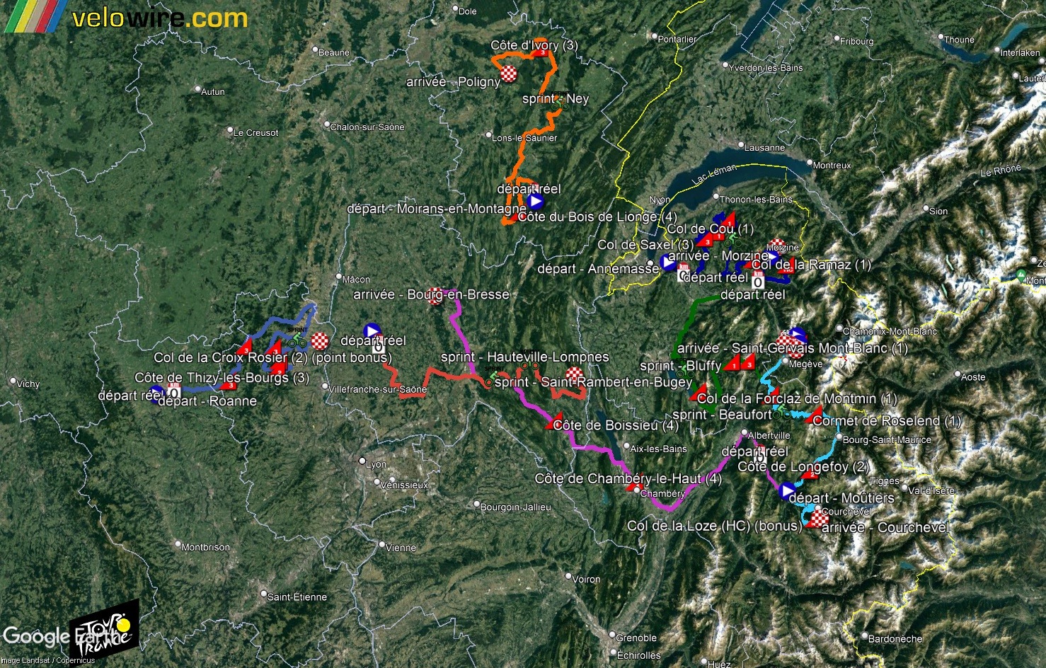 [KMZ] Le parcours du Tour de France 2023 dans Google Earth (par velowire.com) Tsge4307