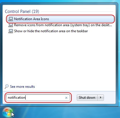 Customize the Notification Area in Windows 7 Cna410
