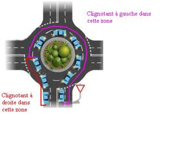 Savoir entrer et sortir d'un rond-point. Faire-10