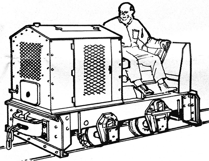 Eine kleine O&K Feldbahndiesellok entsteht Zeichn10