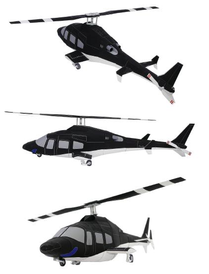 Construye un modelo a escala de un helicoptero con papel 210