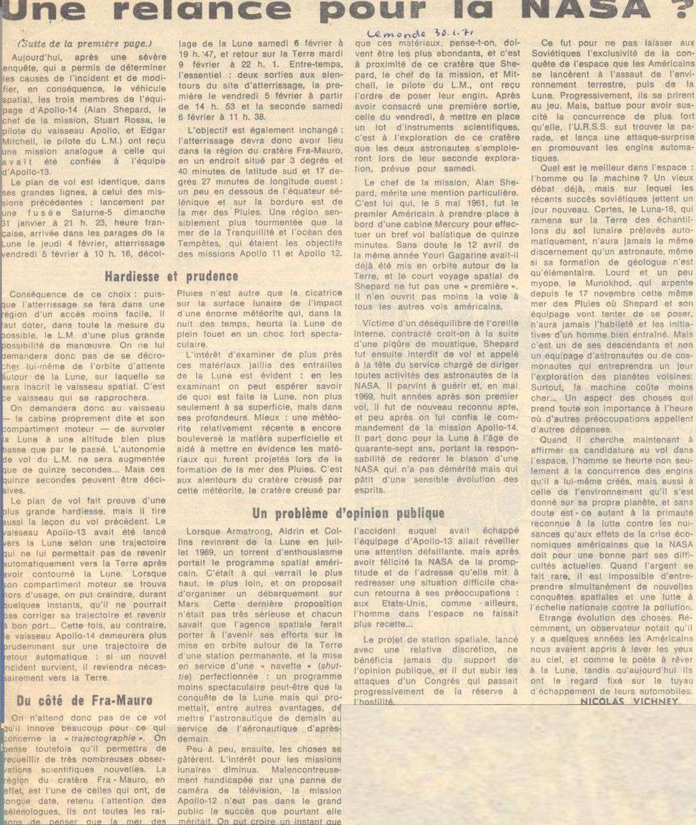 31 janvier 1971: Apollo 14 71013011