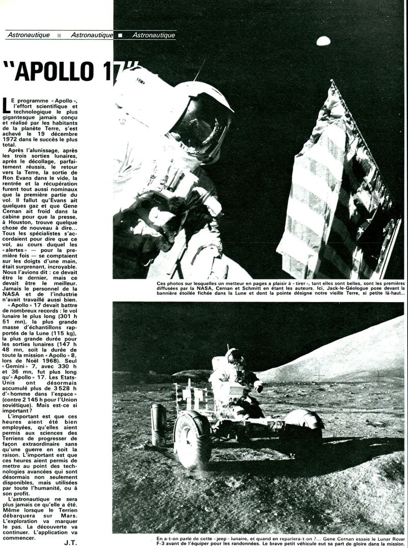 Apollo 17 - Dernière mission lunaire - 7 décembre 1972 73011510