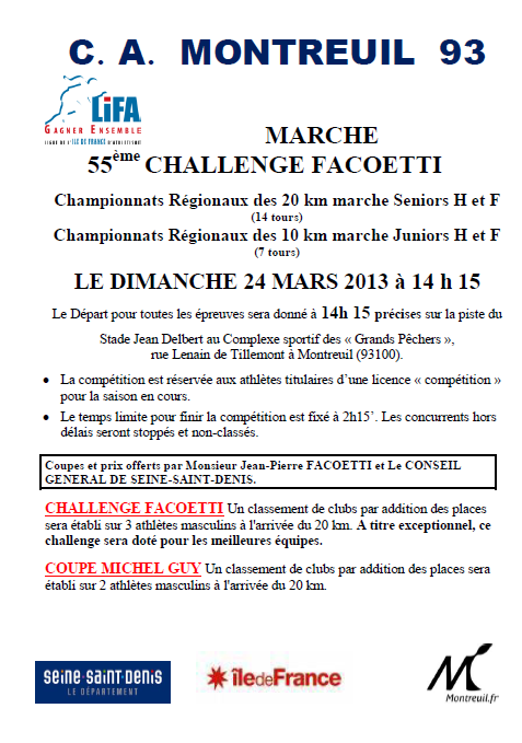 Challenge Facoetti  cht régional 20 km H et F: 24 mars 2013 Facoet10