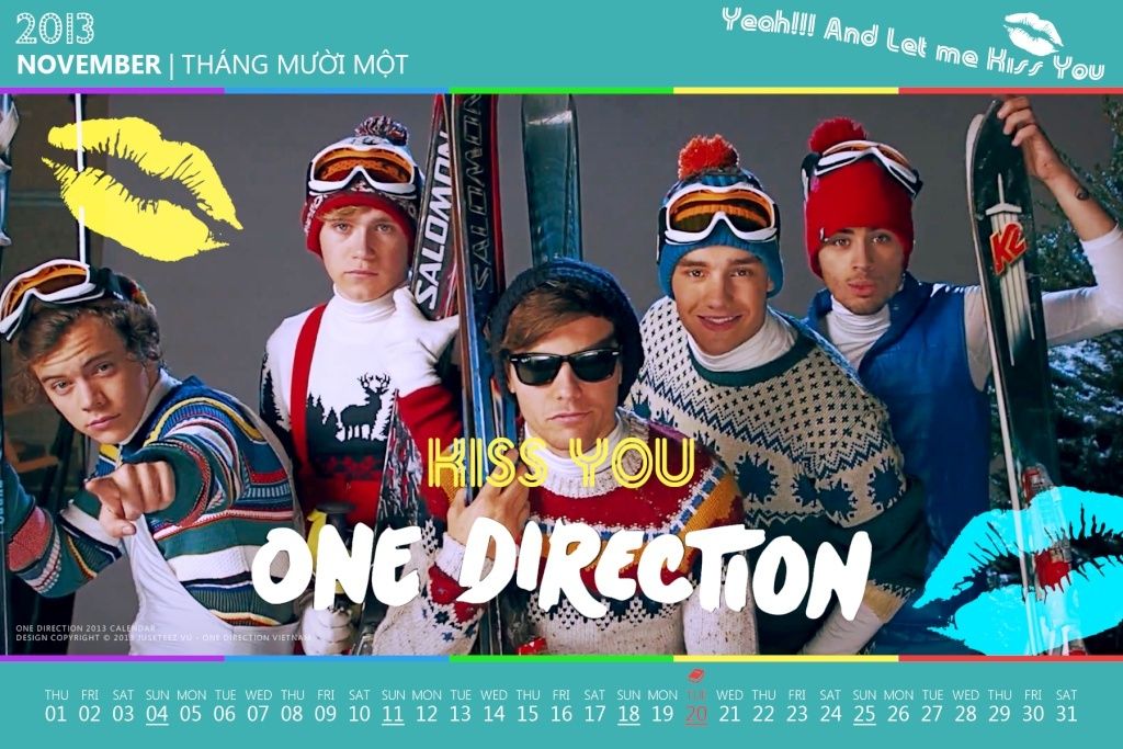 One Direction 2013 Calendar by Juskteez Novemb10